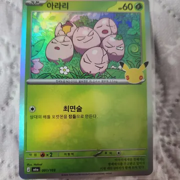 판매자가 찍은 아라리 카드 사진