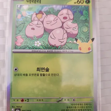 판매자가 찍은 아라리 카드 사진